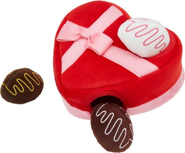 Frisco Valentine Box of Chocolates Hide & Seek Puzzle Plush Squeaky Dog Toy, Small | Chewy.com