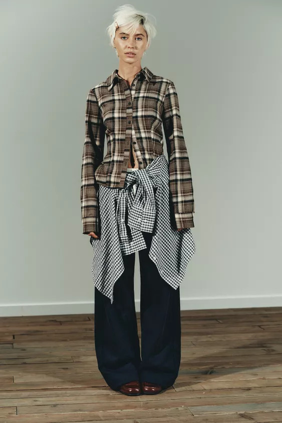 CHECKED FITTED SHIRT | Zara UK