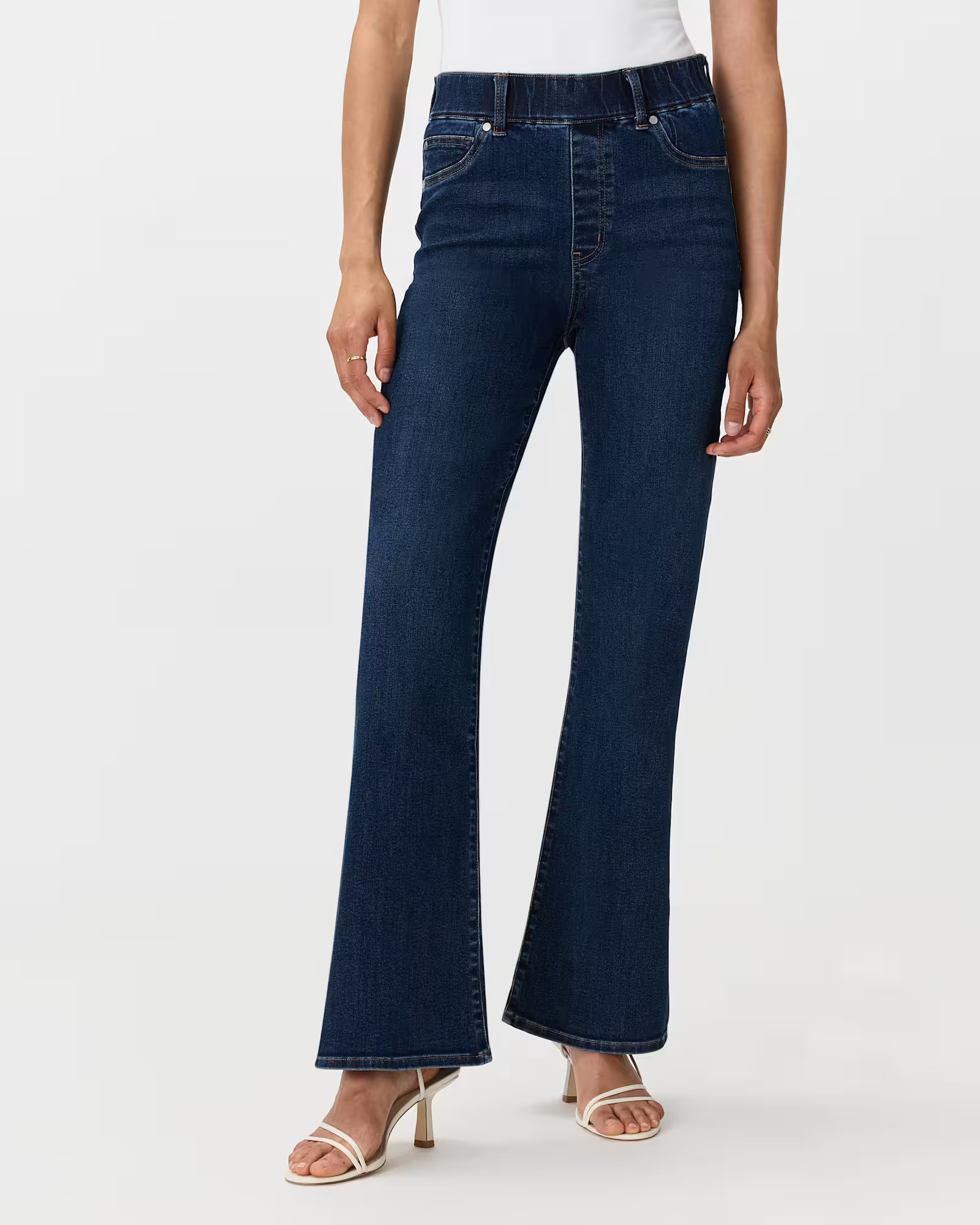 Nina Stretch Pull-On Flare Jeans | Quince
