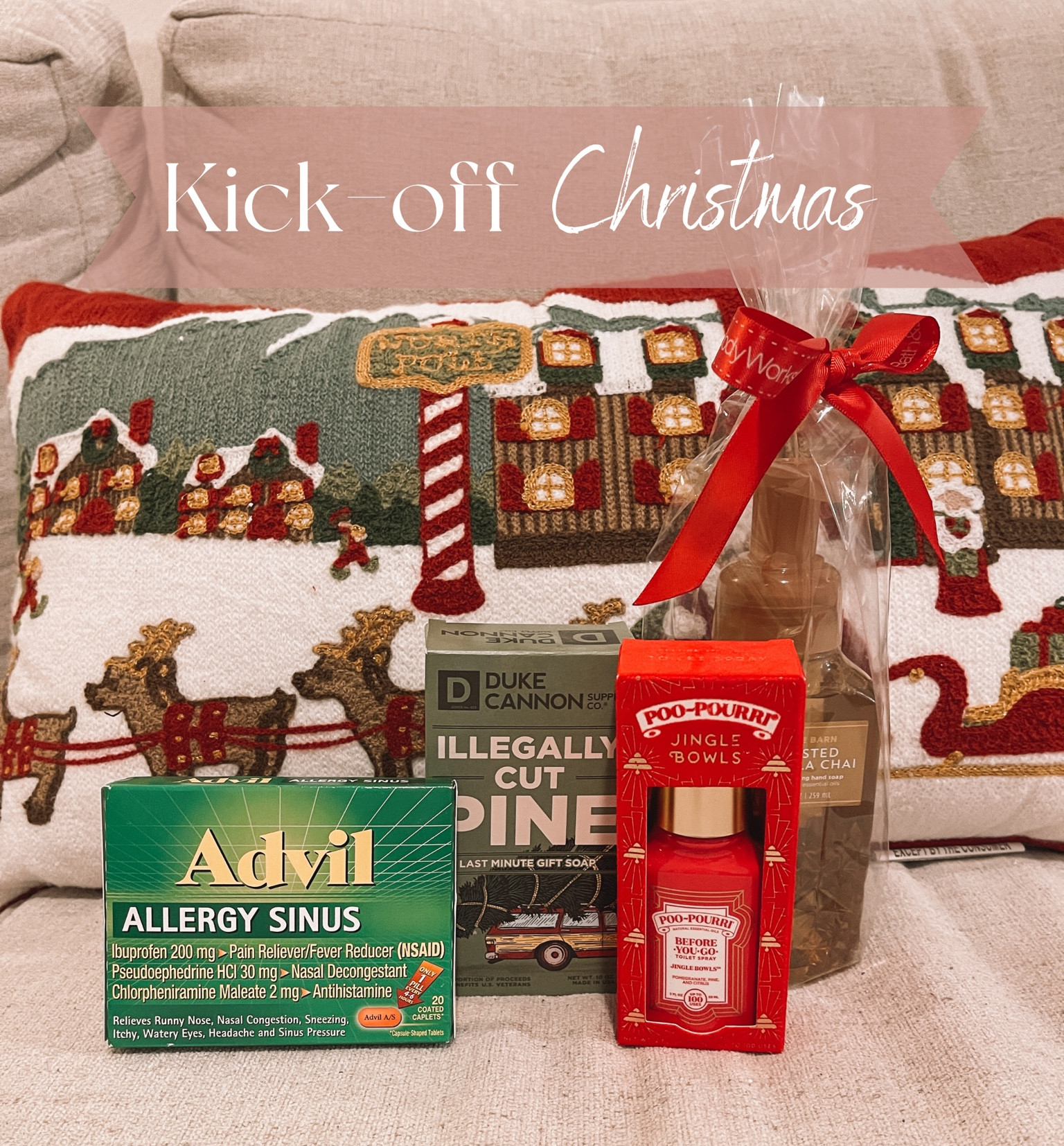 My mom’s kick off to Christmas gift! The Advil can be found behind the pharmacy counter! And I’m sure everyone knows where to find B&BW

#LTKSeasonal #LTKHoliday #LTKunder50