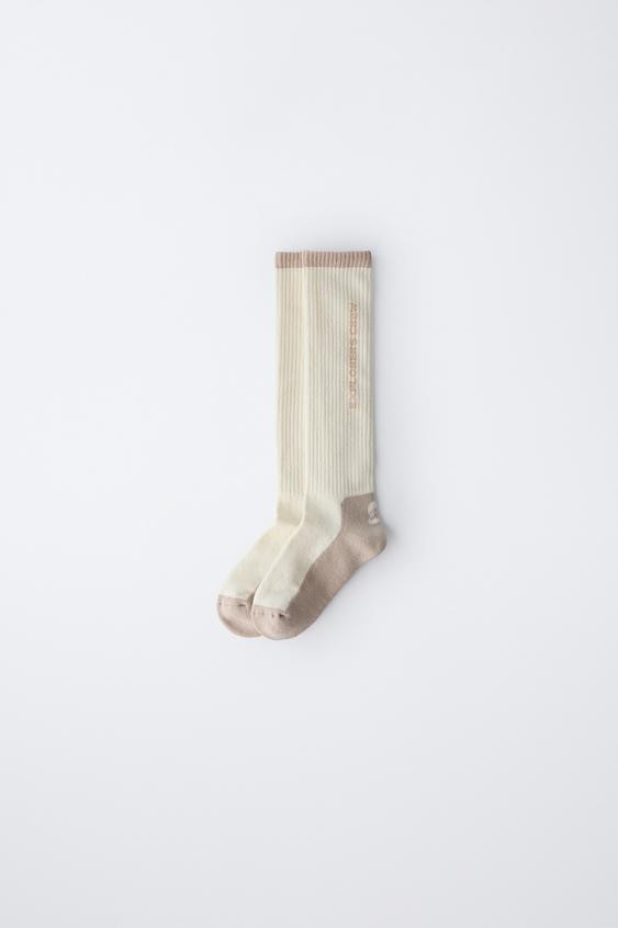 TEXT PRINT THERMAL KNEE SOCKS | Zara US