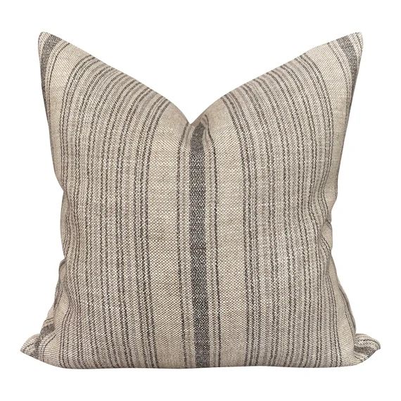 Designer Clay McLaurin Dash Pillow Cover in Jet // Neutral Throw Pillows // Trendy Modern Farmhou... | Etsy (CAD)