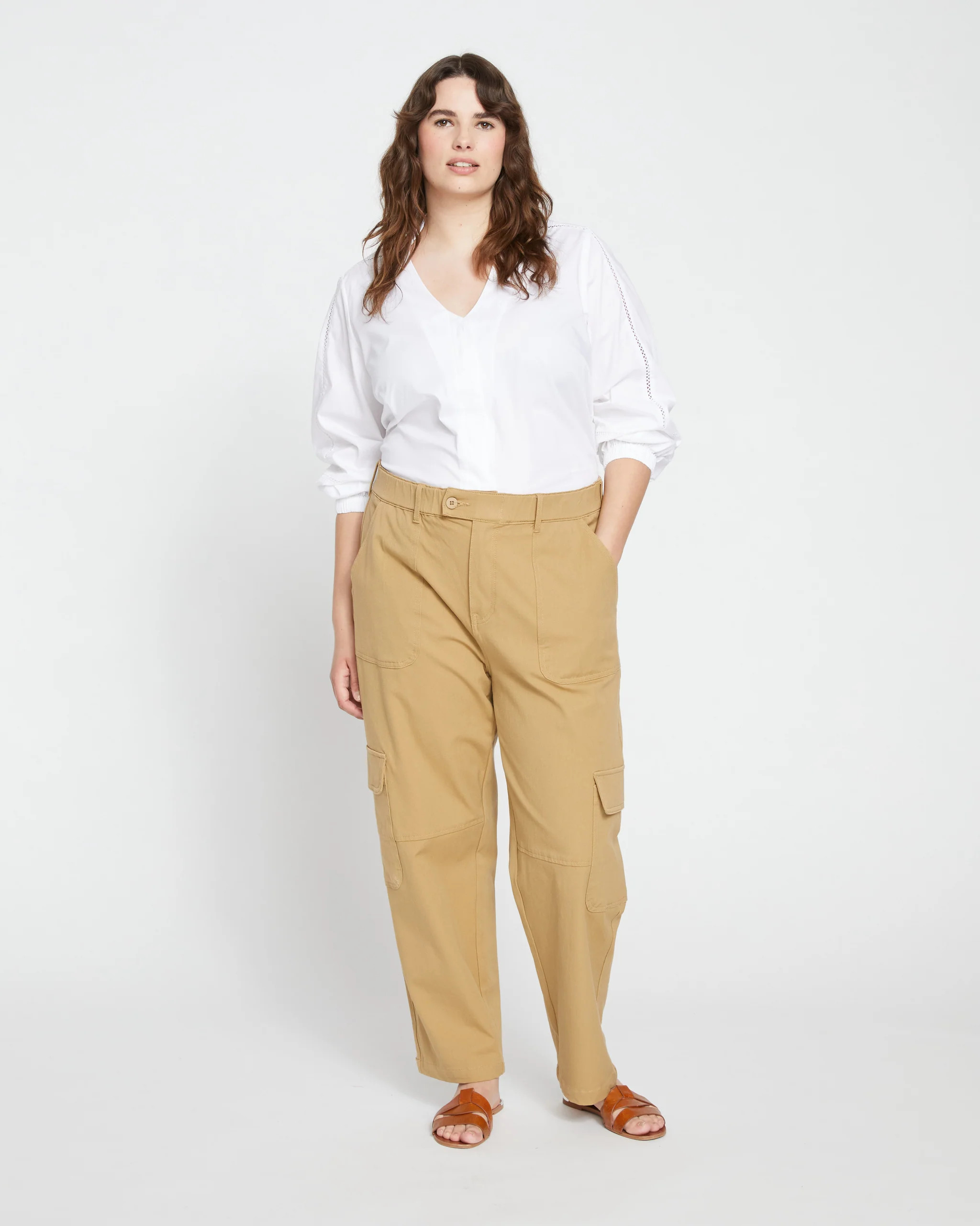 Karlee Stretch Cotton Twill Cargo Pants | Universal Standard