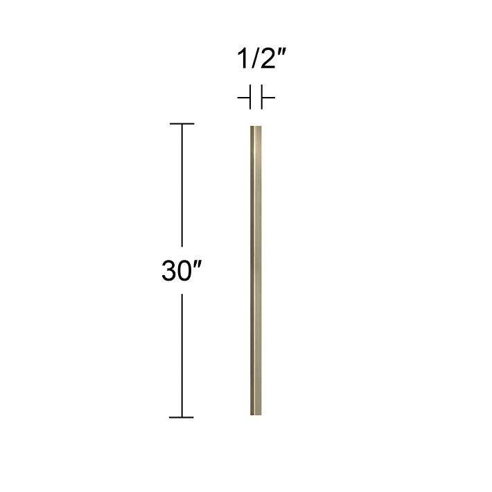 30" Long Antique Brass Cord Cover | Lamps Plus