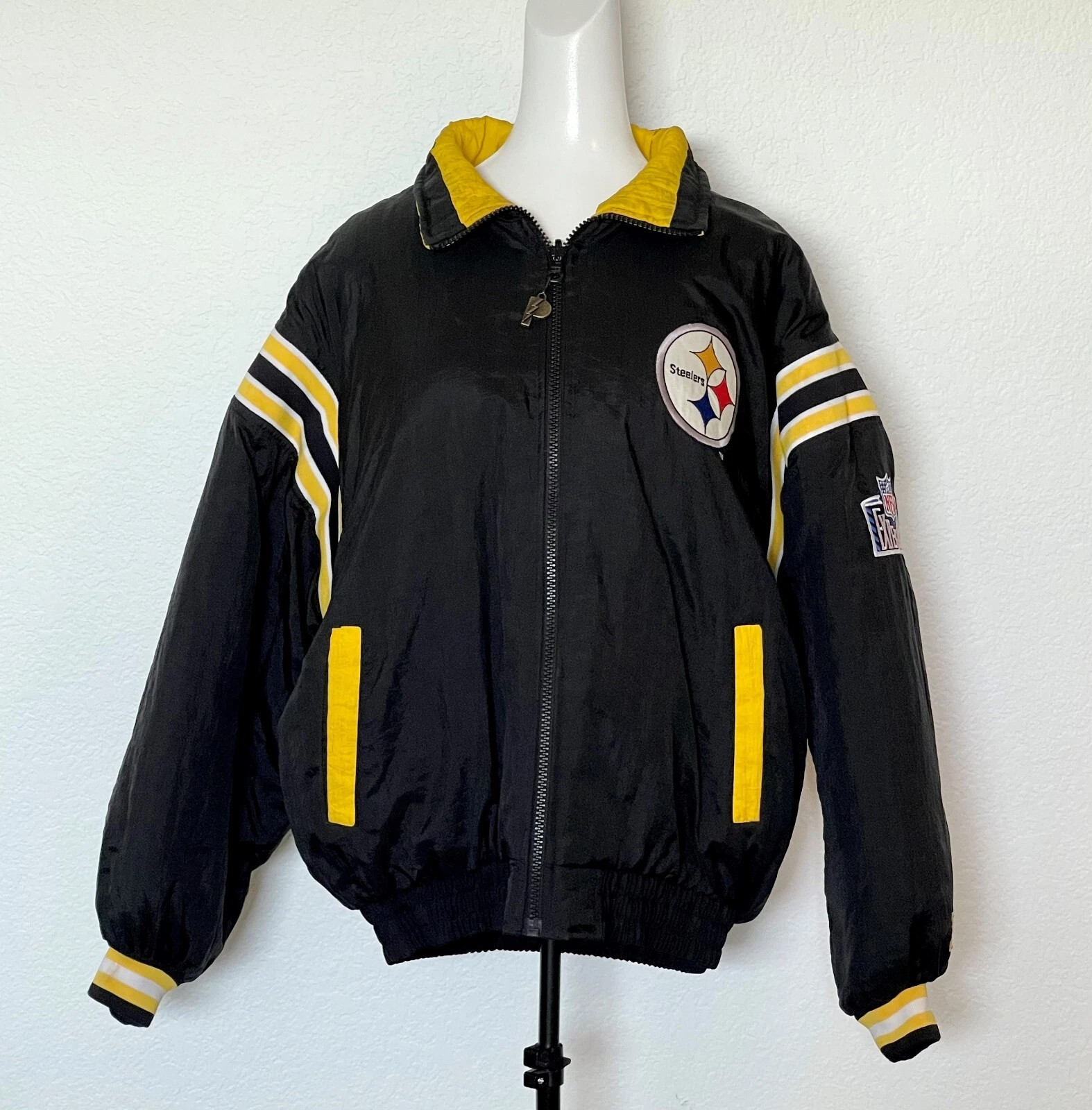 VINTAGE Pro Player Pittsburgh Steelers NFL Experience Reversible Men's Jacket-L | eBay US
