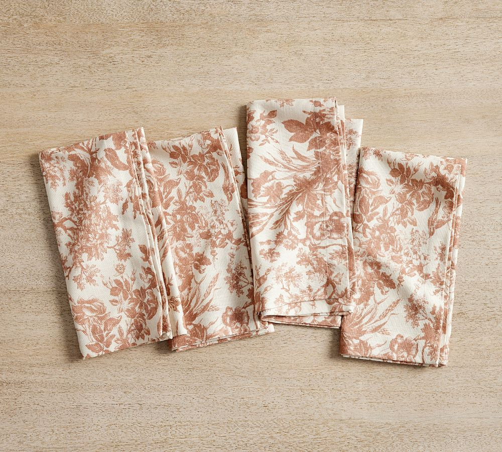 Sorrel Toile Print Organic Napkins | Pottery Barn (US)