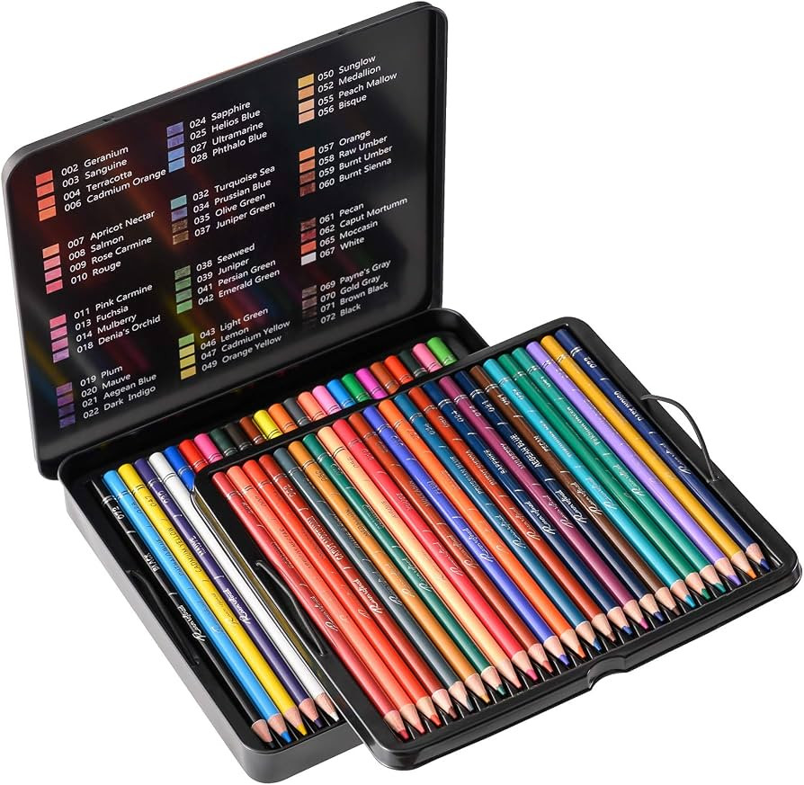 48 Premium Colored Pencils for Adult Coloring,Artist Soft Series Lead Cores with Vibrant Colors,P... | Amazon (US)