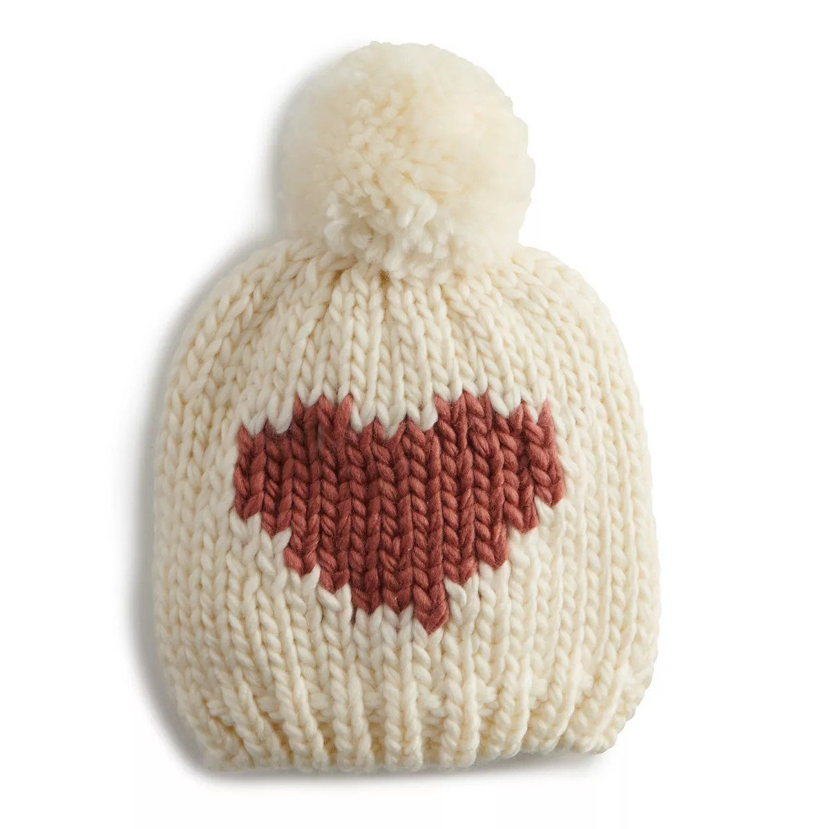 Girls' LC Lauren Conrad Pom Heart Knit Beanie | Kohl's