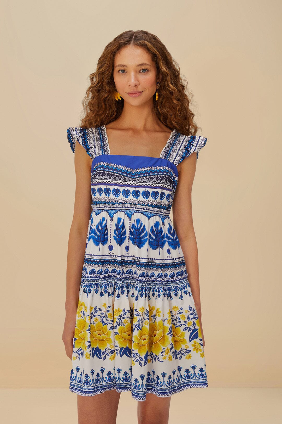 Off-White Zuli Organic Cotton Mini Dress | FarmRio (US)