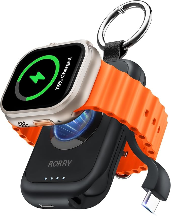 RORRY Portable Charger for Apple Watch, 2500mAh Fast Charging for iWatch Charger, Travel Essentia... | Amazon (US)