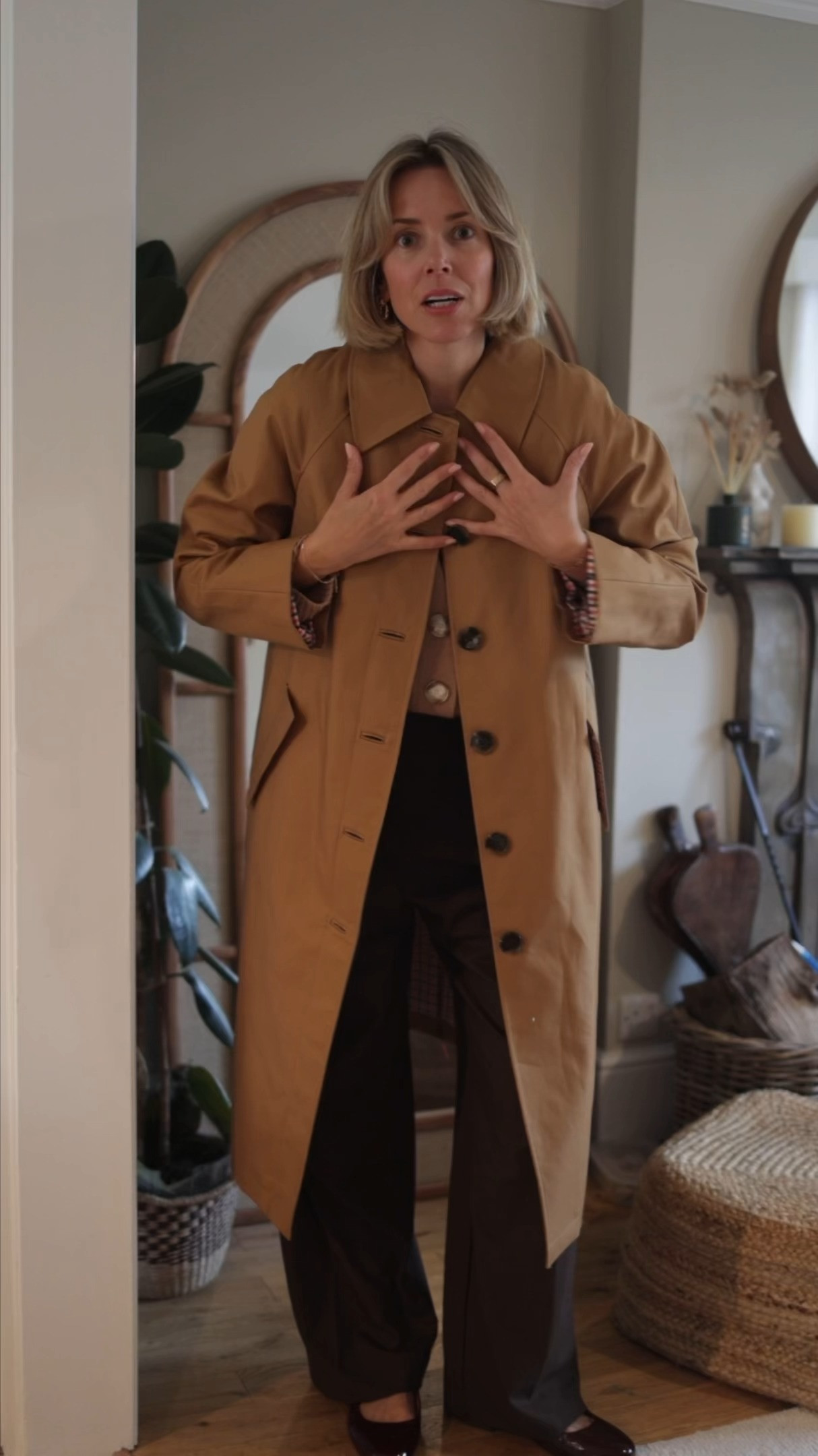 Outfit Ideas, Cardigan, Trench Coat, Trousers, Bag, Ballet Flats, Sézane, Mango, Arket, COS, Estée Lauder, Monica Vinader, Boden 

 #LTKFashionMonth #LTKuk #LTKstyletip