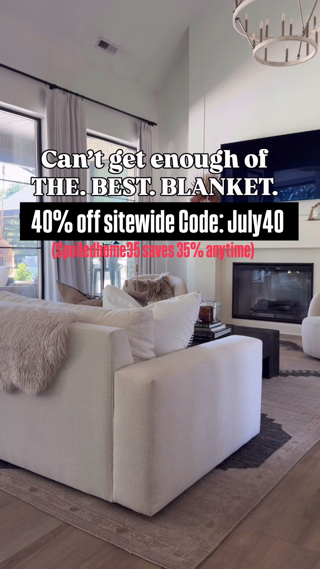 The best blanket Lola blanket sitewide code JULY40 saves 40% (code SPOILEDHOME35 saves 35 anytime)

#LTKOver40 #LTKHome