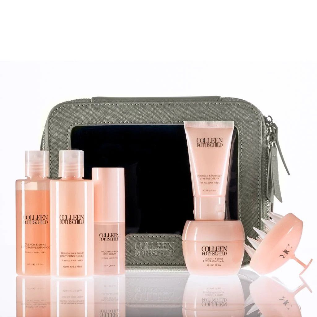 Quench & Shine Travel Essentials Set | Travel Essentials | Travel Toiletry Bag Hair Care #LTKbeauty | Colleen Rothschild Beauty
