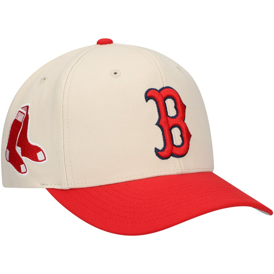 Boston Red Sox Mitchell & Ness Pro Crown Adjustable Hat - Cream | Fanatics