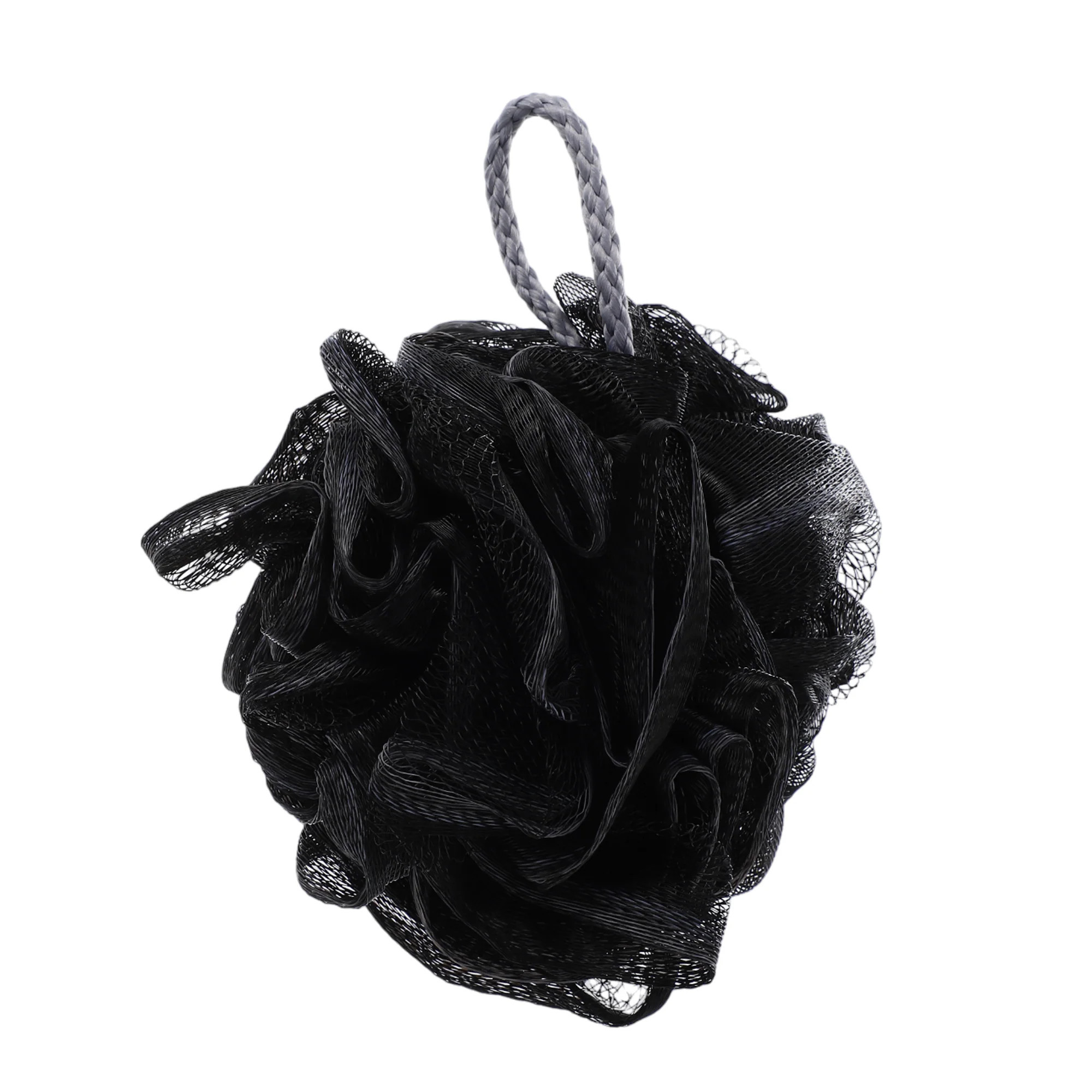 Unique Bargains Bath Shower Loofah Sponge Body Puffs for Bathroom for Shower 5.51 Inch x4.72 Inch Black one_size | S25121600UX3348 | Lowe's