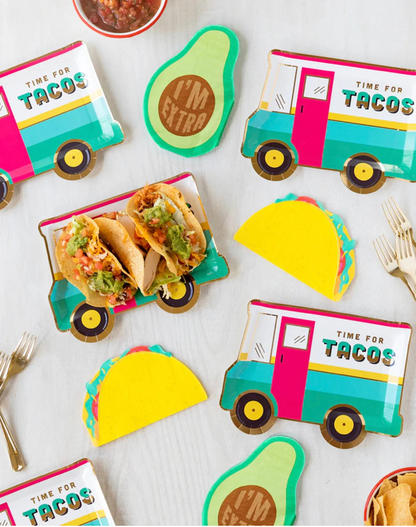 Taco Truck Paper Plates Cinco De Mayo Party Decor Fiesta | Etsy | Etsy (US)