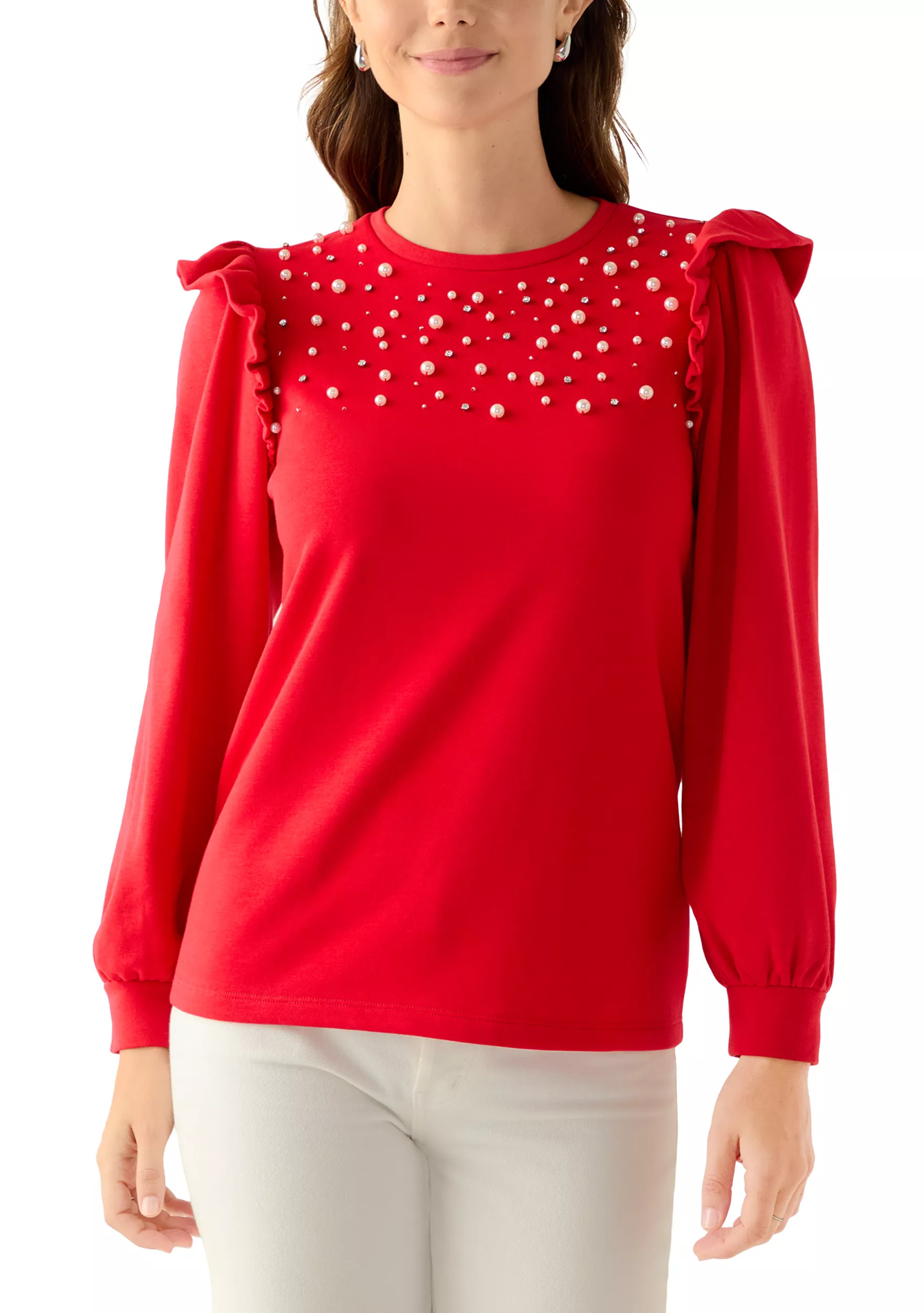 Women's Ruffle Embellished Top | Belk