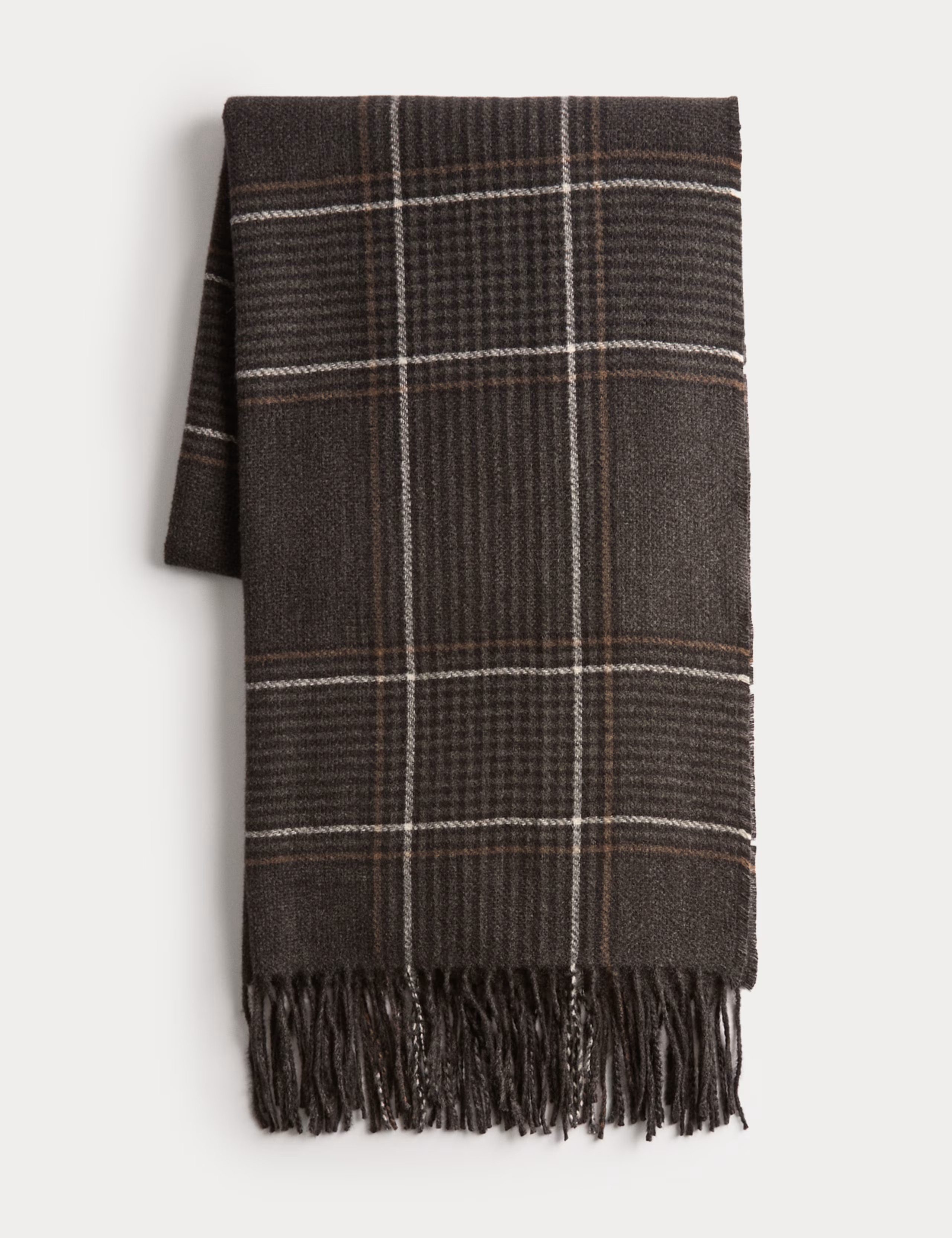 Woven Checked Scarf | M&S | M&S | Marks & Spencer (UK)