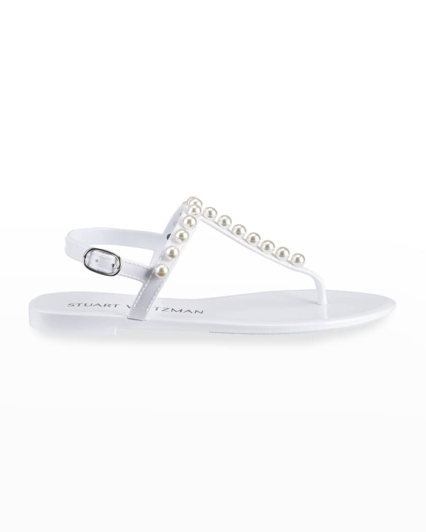 Goldie Pearly Stud Jelly Sandals | Neiman Marcus