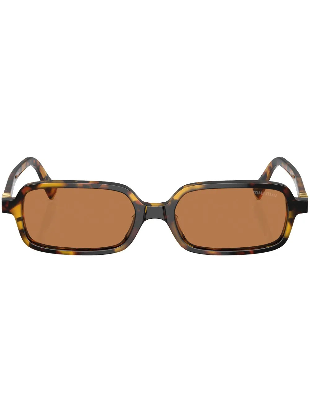 Miu Miu Eyewear tortoiseshell-effect rectangle-frame Sunglasses | Brown | FARFETCH | Farfetch Global