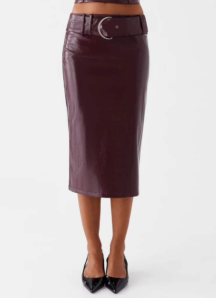 Wynnie Midi Skirt - Cherry Red | Peppermayo (Global)