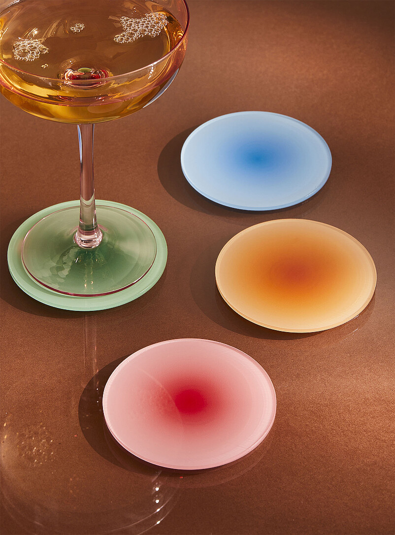 Colourful round coastersSet of 4 | Simons