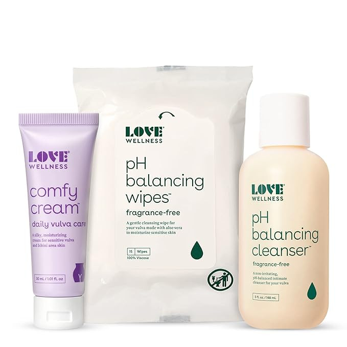 Love Wellness Skincare for Down There Bundle | Gentle pH Balancing Cleanser, Moisturizing Comfy C... | Amazon (US)