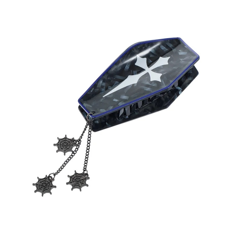 Way to Celebrate Halloween Women's Charmy Coffin Claw Clip, Multicolor, 1 Piece | Walmart (US)