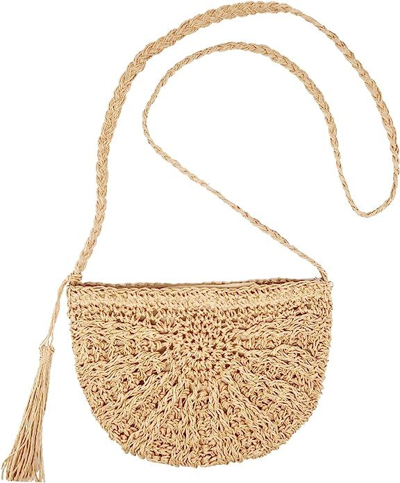 Fozehlad Women Straw Crossbody Purse Straw Clutch Bag Summer Beach Shoulder Handbag Woven Handmad... | Amazon (US)