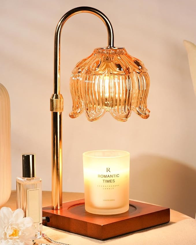 Flower Candle Warmer Lamp with Timer & Dimmer, Adjustable Height Candle Warmer, Birthday Gifts fo... | Amazon (US)