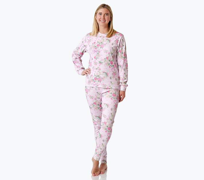LoveShackFancy Cabbage Rose Organic Adult Pajama Set | Pottery Barn Kids