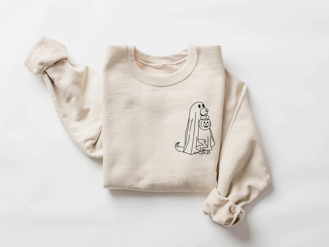 Halloween Sweatshirt,Halloween Sweater,Ghost Sweatshirt,Halloween Dog Sweatshirt,Ghost Dog Shirt,... | Etsy (US)