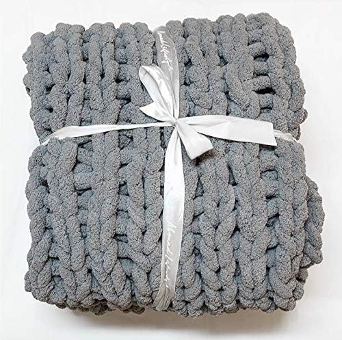 Abound Chunky Knit Throw Blanket - 50"x60" - Beautiful Home Decor - Soft Chenille Yarn - Couch, B... | Amazon (US)