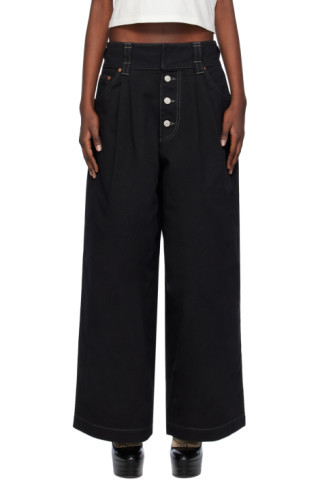 Black Oversize Jeans | SSENSE