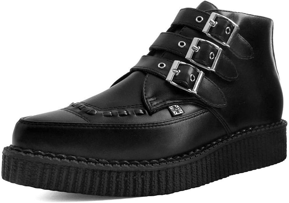 T.U.K. Shoes Pointed 3-Buckle Creeper Boots | Amazon (US)