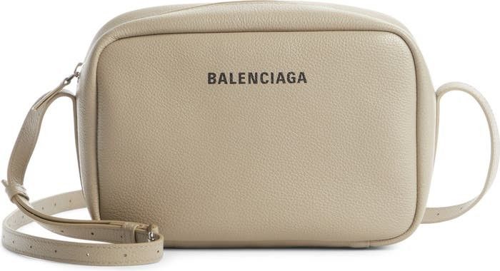 Balenciaga Medium Everyday Calfskin Leather Camera Bag Taupe Bag Taupe Bags Pastel Spring Outfits | Nordstrom
