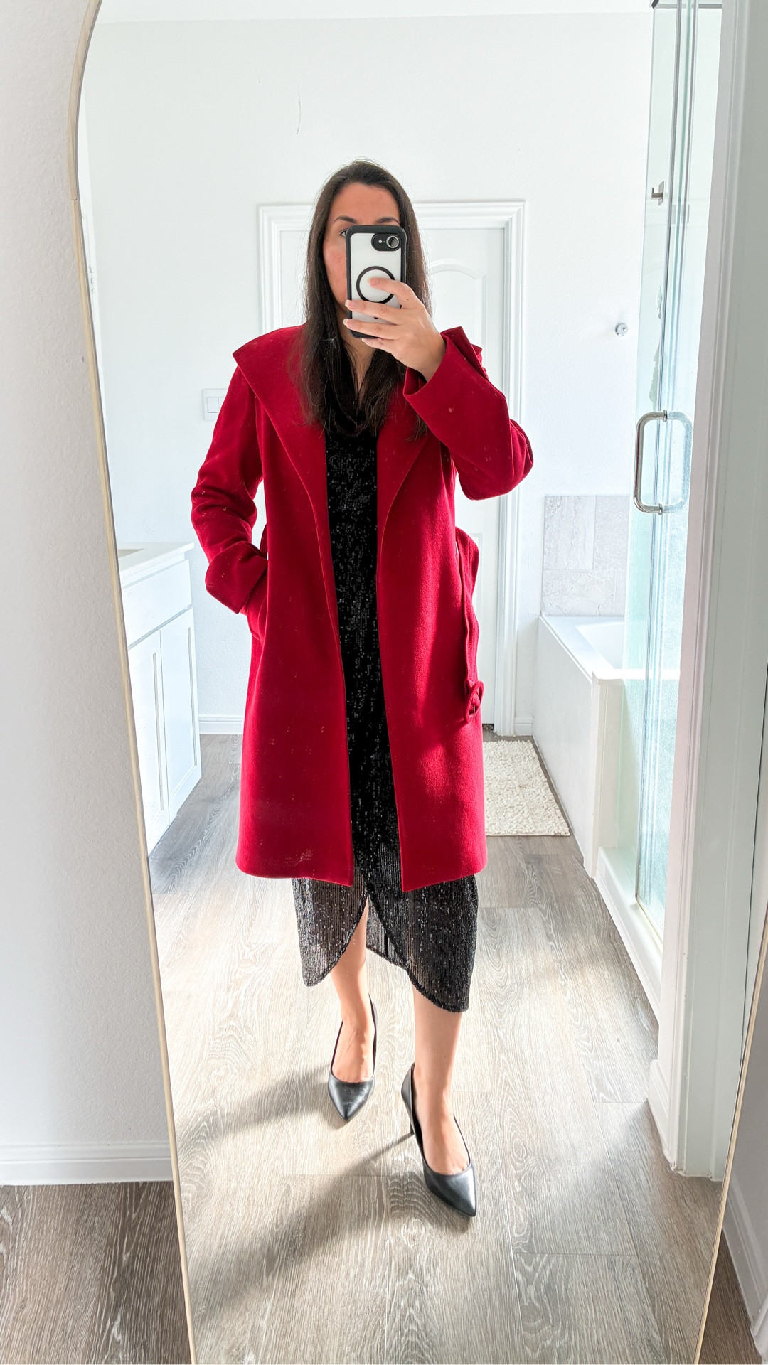 This dress from Ivy City Co.  is perfect for your Christmas or holiday party. It sparkles and has a comfortable fit. Add a red coat and it is as festive as can be. I have linked other black holiday dresses and red coats. Holiday outfits Womens 

#LTKPetite #LTKHoliday