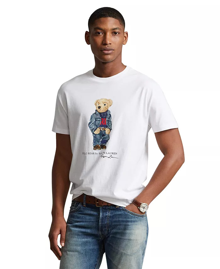 Men's Classic-Fit Polo Bear Jersey T-Shirt | Macy's