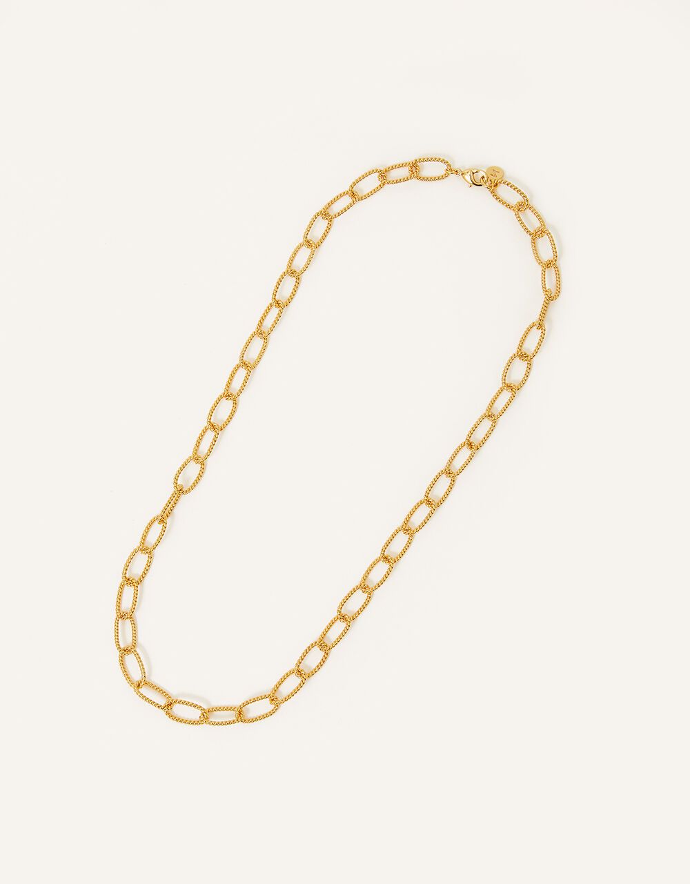 14ct Gold-Plated Paperclip Chain Necklace | Accessorize (Global)