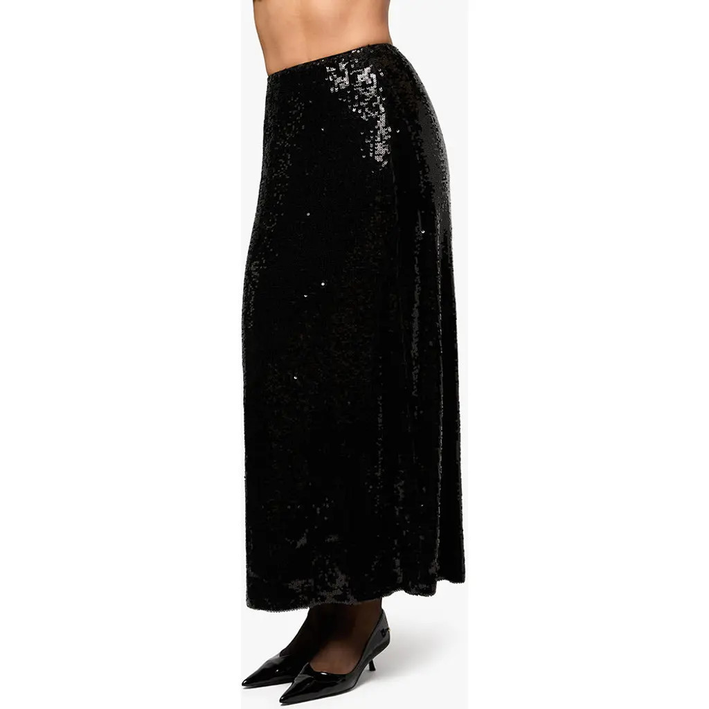 WeWoreWhat Straight Sequin Skirt in Black at Nordstrom, Size X-Small | Nordstrom