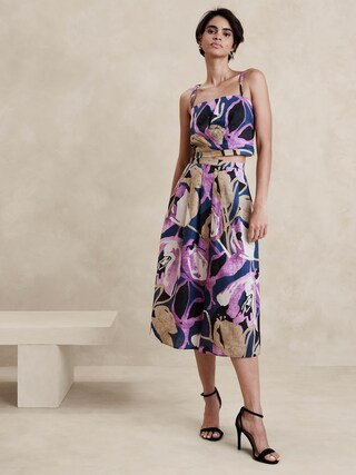 Cross-Front Cropped Top | Banana Republic Factory