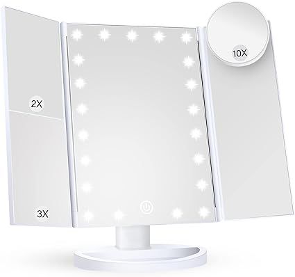 Makeup Mirror Vanity Mirror with Lights, 2X 3X 10X Magnification, Lighted Makeup Mirror, Touch Co... | Amazon (US)