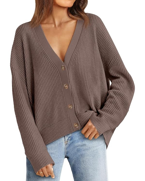 LILLUSORY Cardigan Sweaters for Women 2024 Fall Fashion Oversized Lightweight Sweater Knit Work J... | Amazon (US)