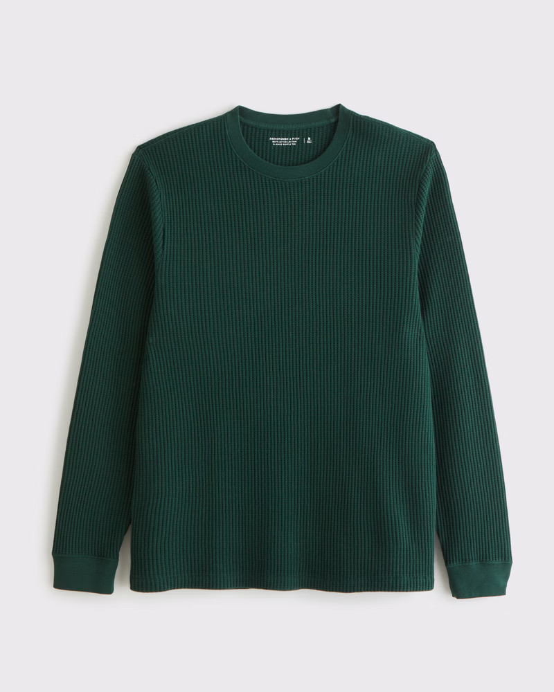 Long-Sleeve Classic Waffle Tee | Abercrombie & Fitch (US)