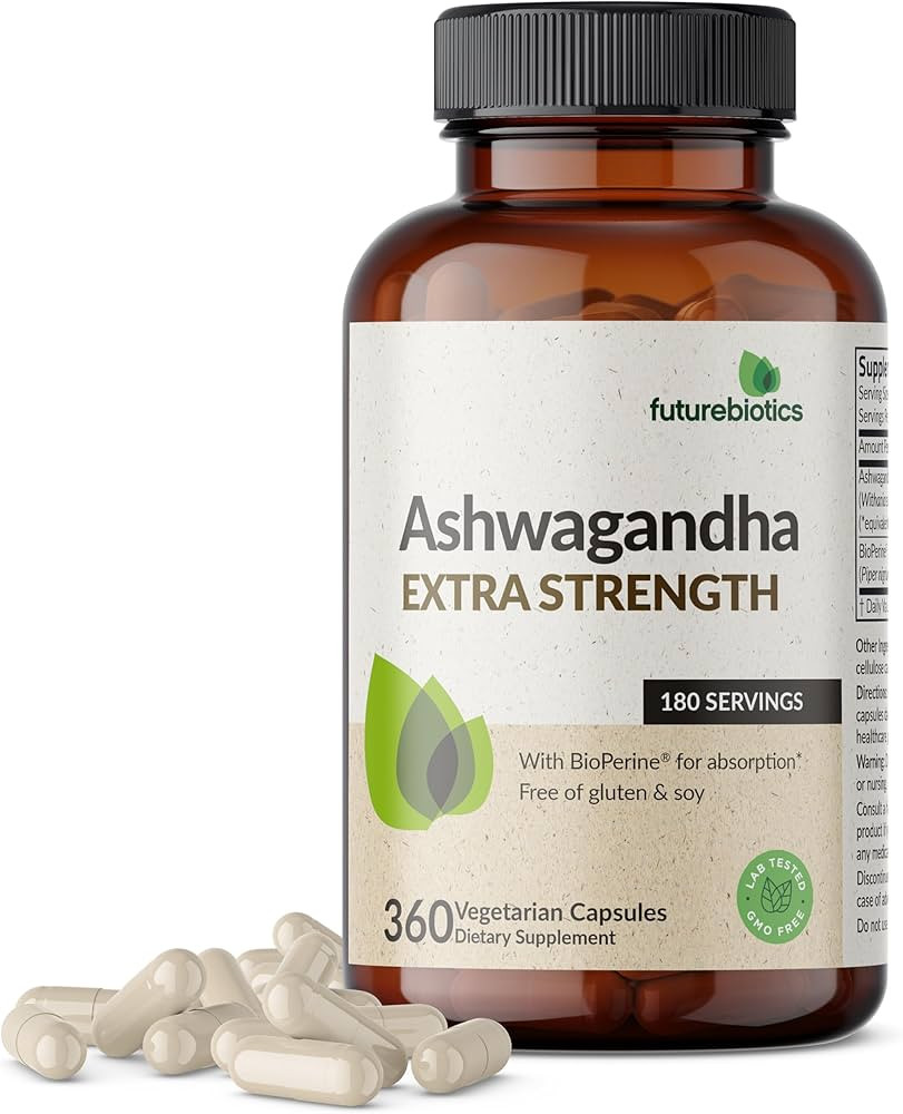Futurebiotics Ashwagandha Extra Strength Stress & Mood Support with BioPerine - Non GMO Formula, ... | Amazon (US)