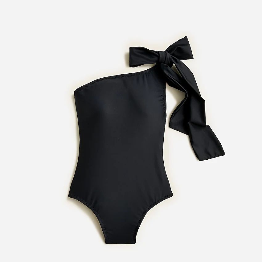 Bow one-shoulder one-piece | J.Crew US