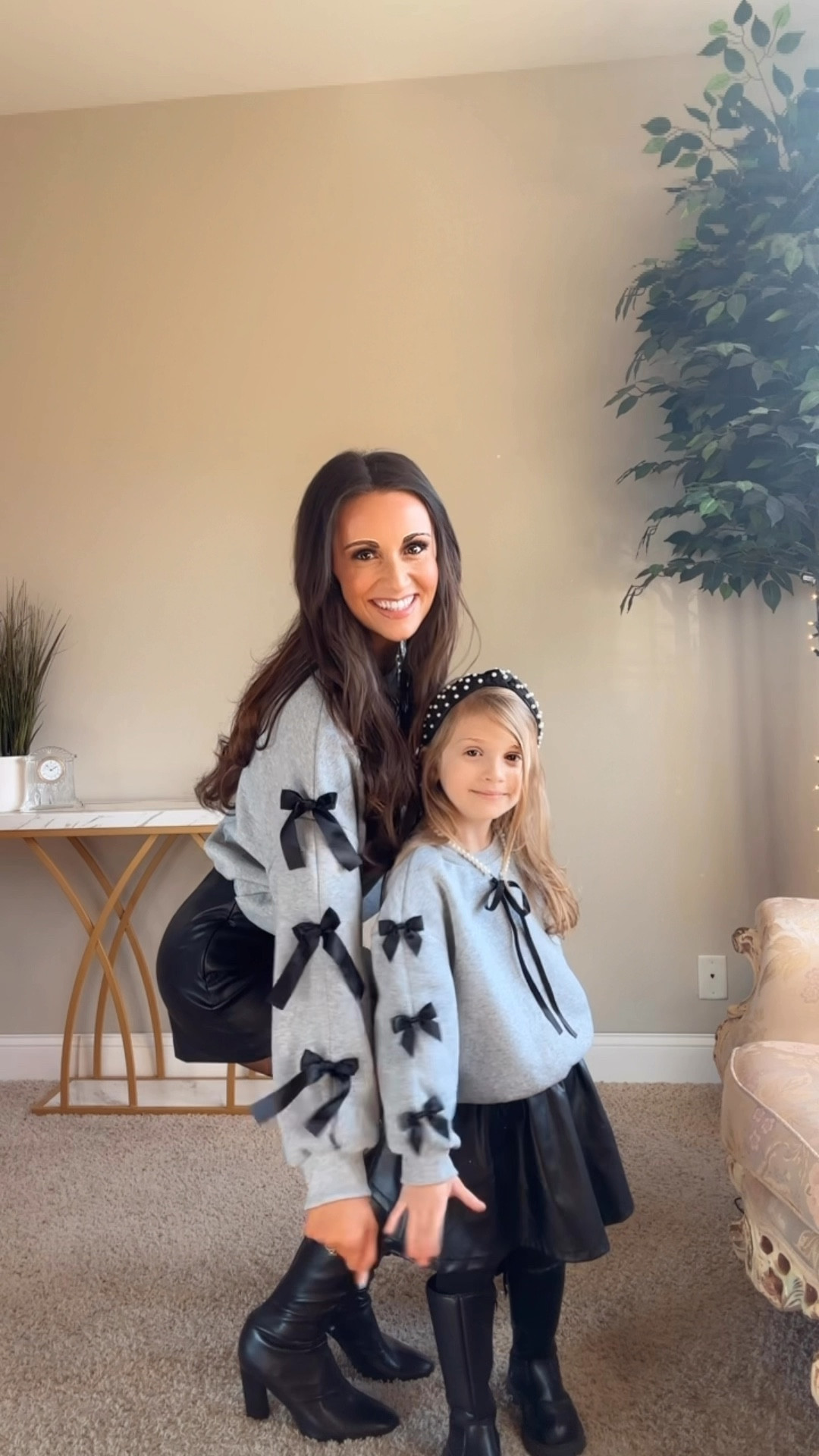 Matching in our cozy sweatshirts 🖤🖤 

#LTKFamily #LTKWatchNow #LTKStyleTip