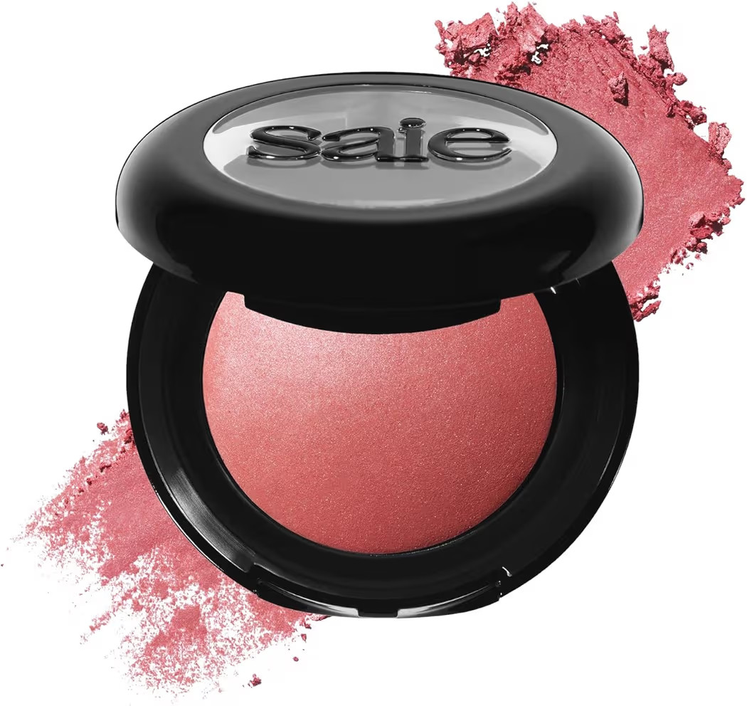 Saie SuperSuede Baked Blush - Talc-Free Powder Blush for Cheeks Infused with Hyaluronic Acid, Gly... | Amazon (US)