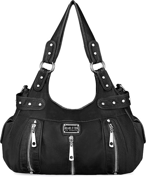 Scarleton Purses for Women Large Hobo Bags Washed Vegan Leather Shoulder Bag Satchel Tote Top Han... | Amazon (US)