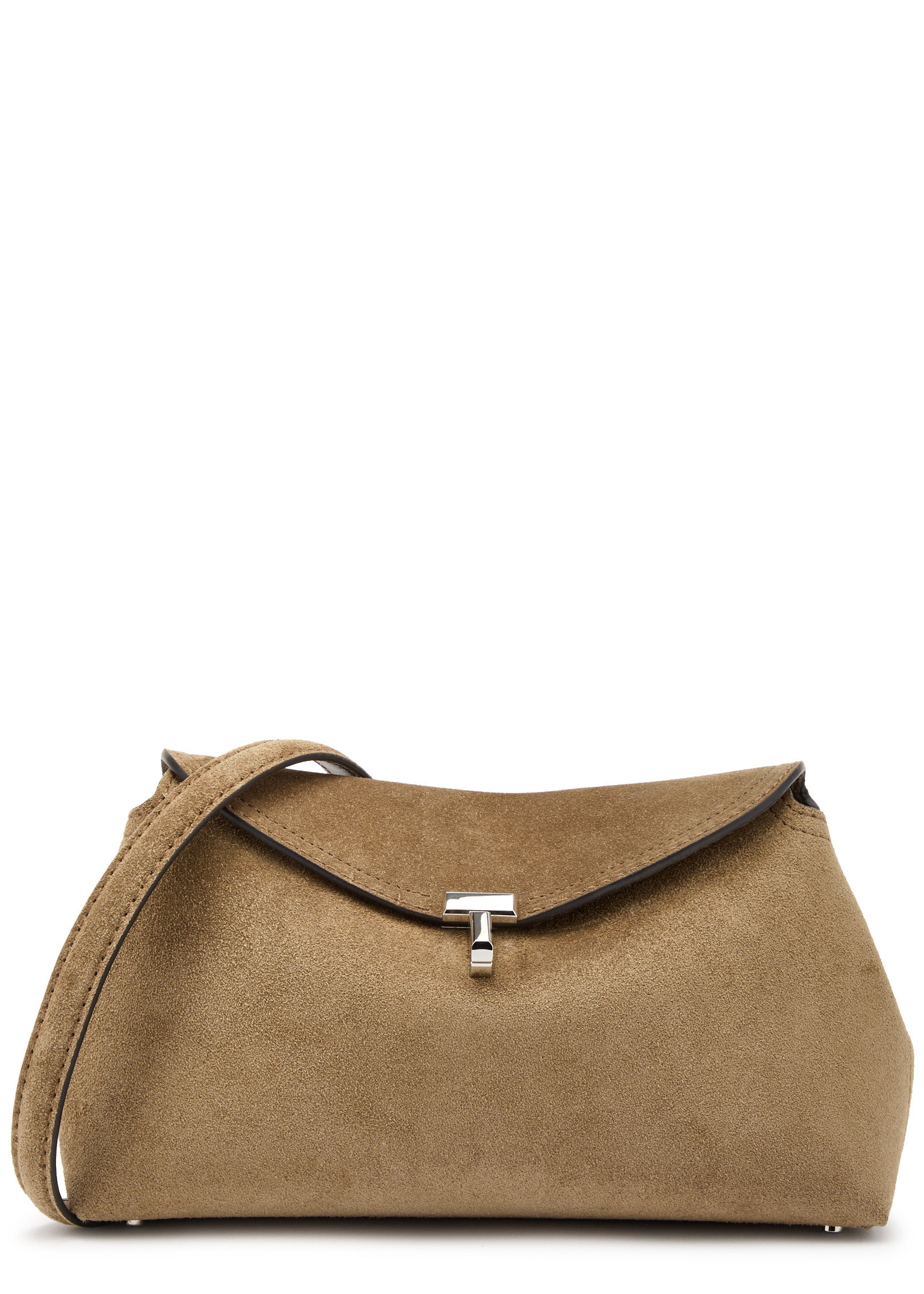 T-Lock suede clutch | Harvey Nichols
